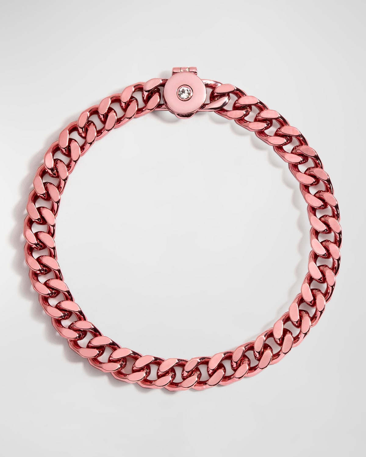 DEMARSON Luca Chain Bracelet, Neon Rose
