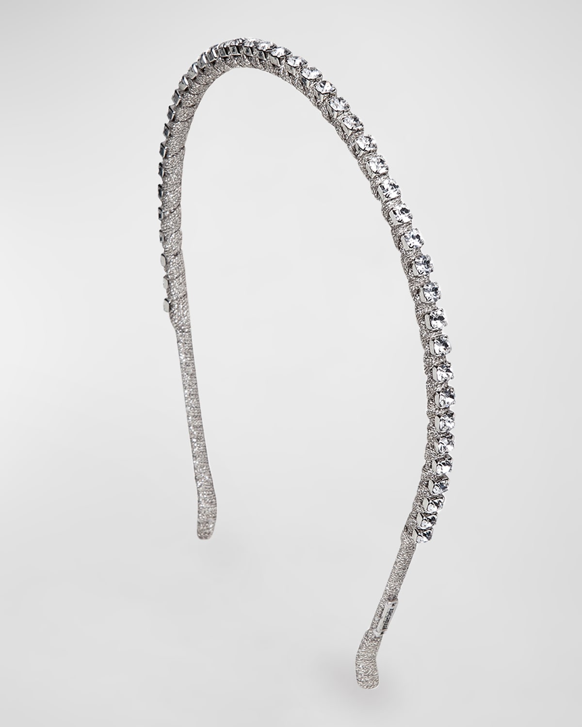 Jennifer Behr Lisbon Crystal Headband In Silver