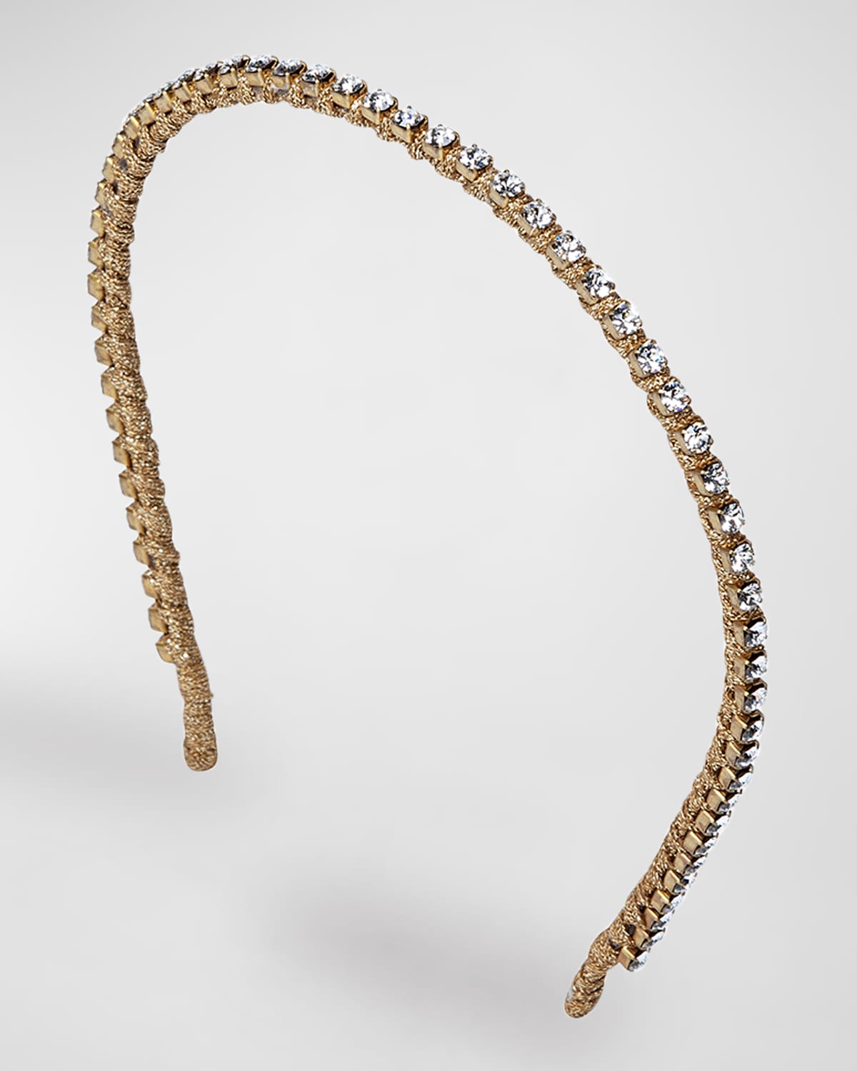 Jennifer Behr Lisbon Crystal Headband In Gold