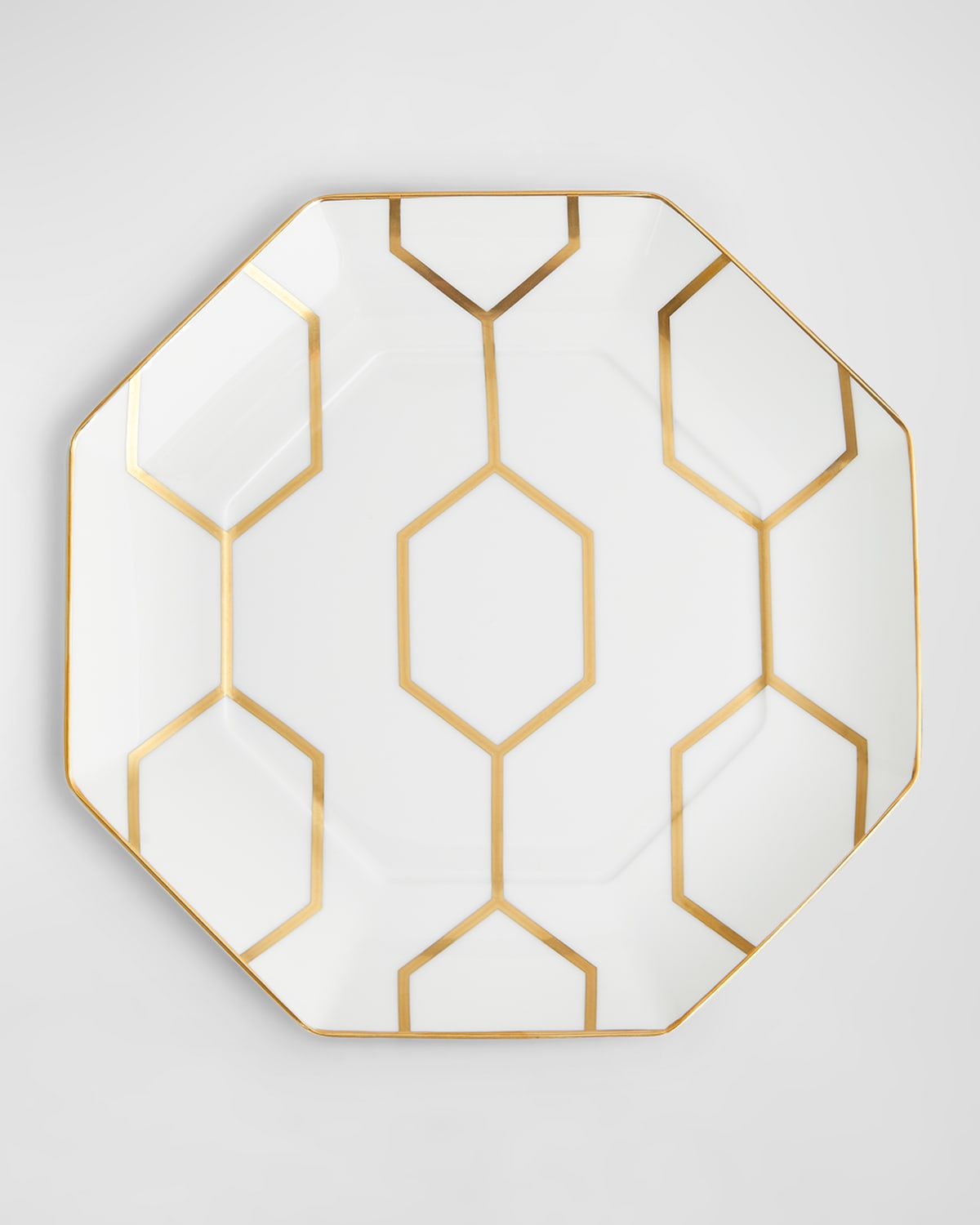 Wedgwood Gio Gold Octagonal Accent Plate White