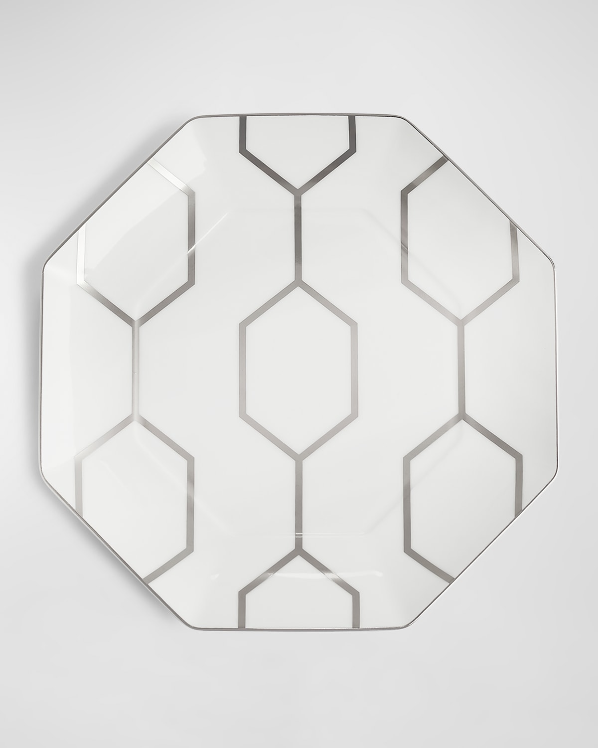 Gio Platinum Accent Plate Octagonal 9.1"