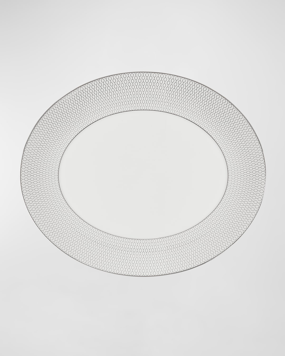 Wedgwood Gio Platinum Oval Serving Platter, 13"