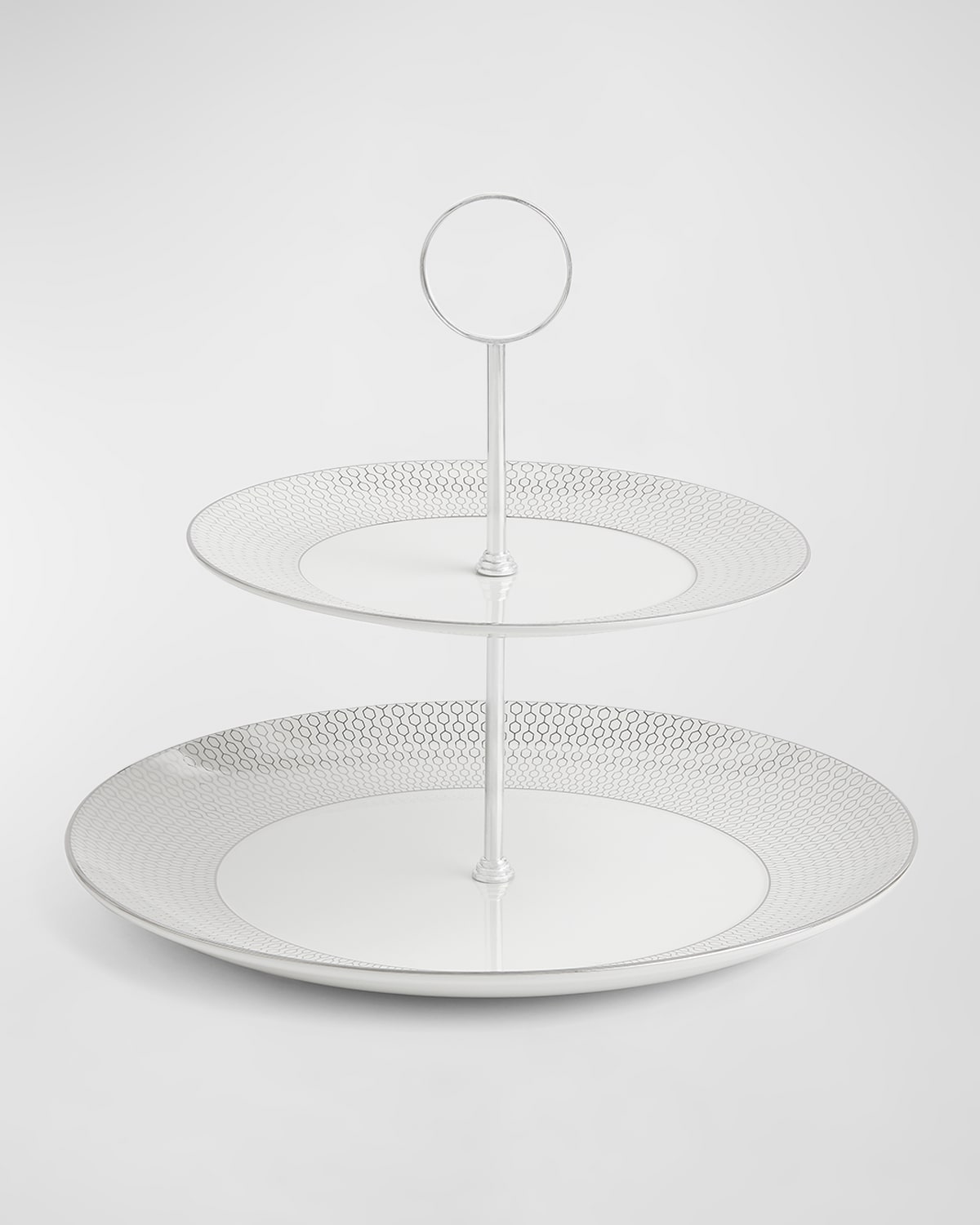 Wedgwood Gio Platinum Two-tier Cake Stand