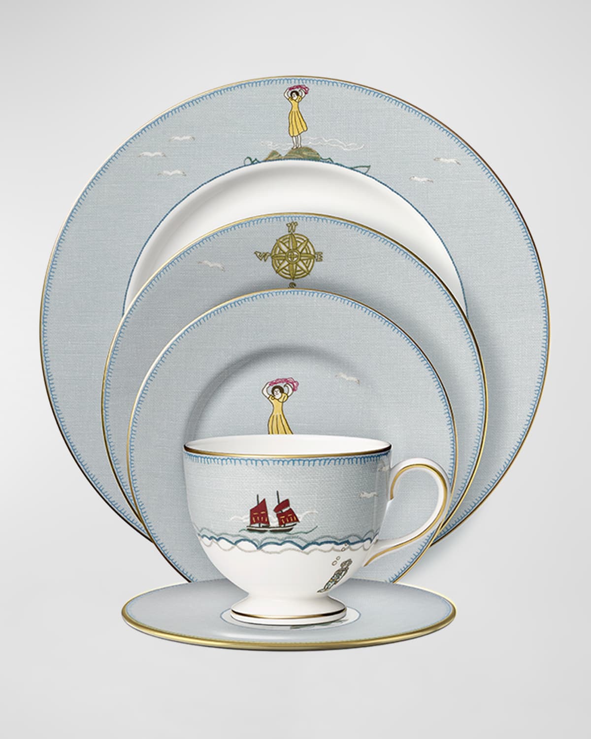 WEDGWOOD SAILOR'S FAREWELL 5-PIECE PLACE SETTING