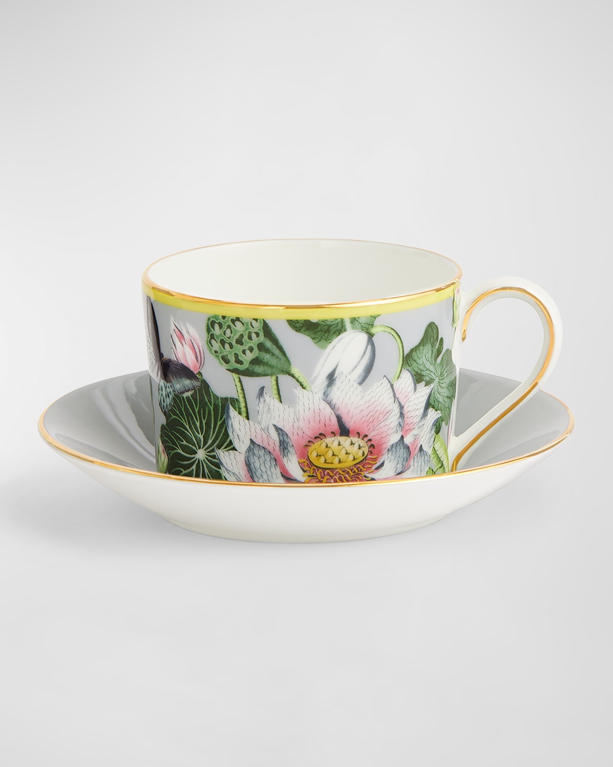 WEDGWOOD WATERLILY TEACUP AND SAUCER SET