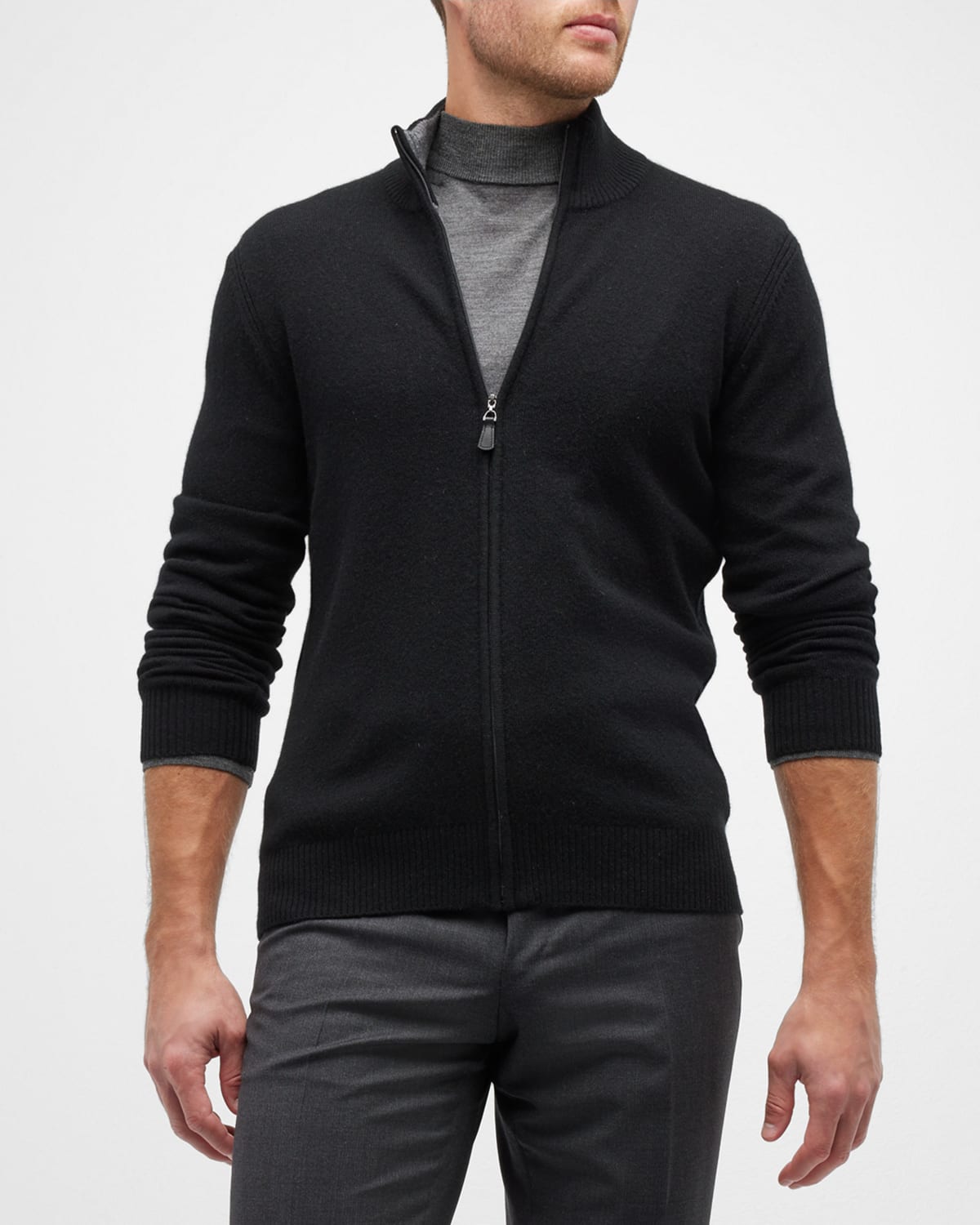 Men's Cashmere Full-Zip Sweater