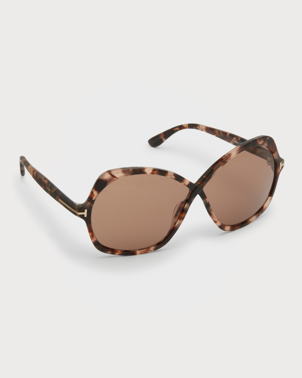 Tom Ford Rosemin Acetate Butterfly Sunglasses In Shiny Coloured