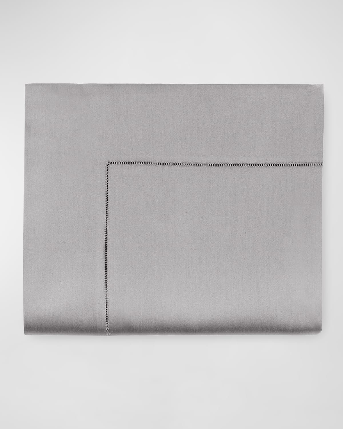 Sferra Giotto Sateen Queen Flat Sheet In Flint