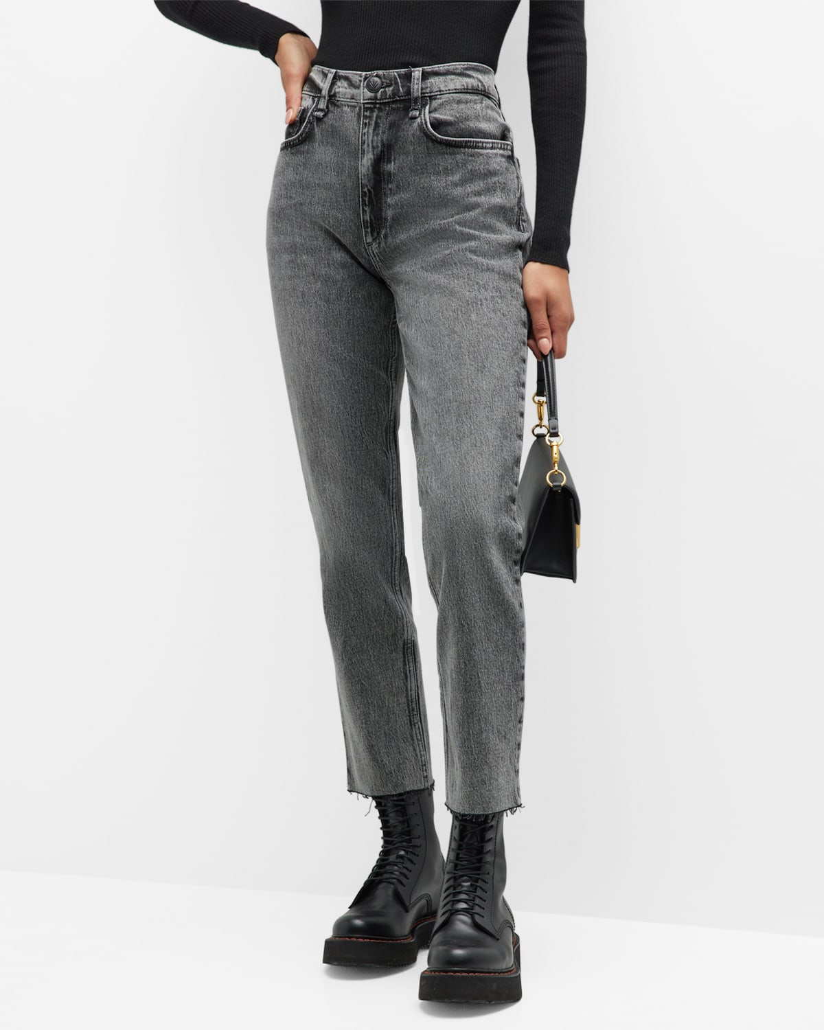 Rag & Bone Wren Cropped Slim Straight Jeans In Multi | ModeSens