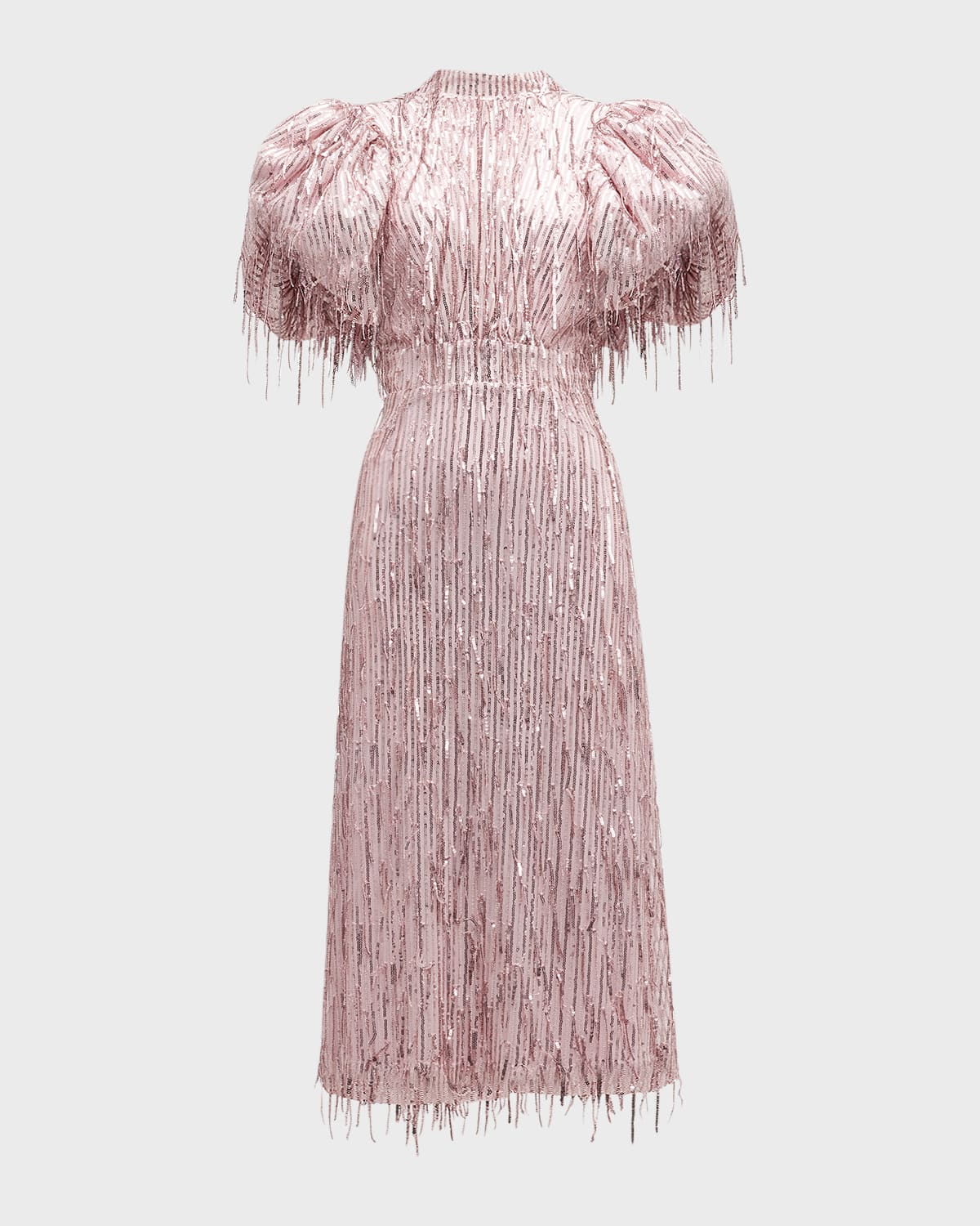 Dawn Sequin Fringe Midi Dress