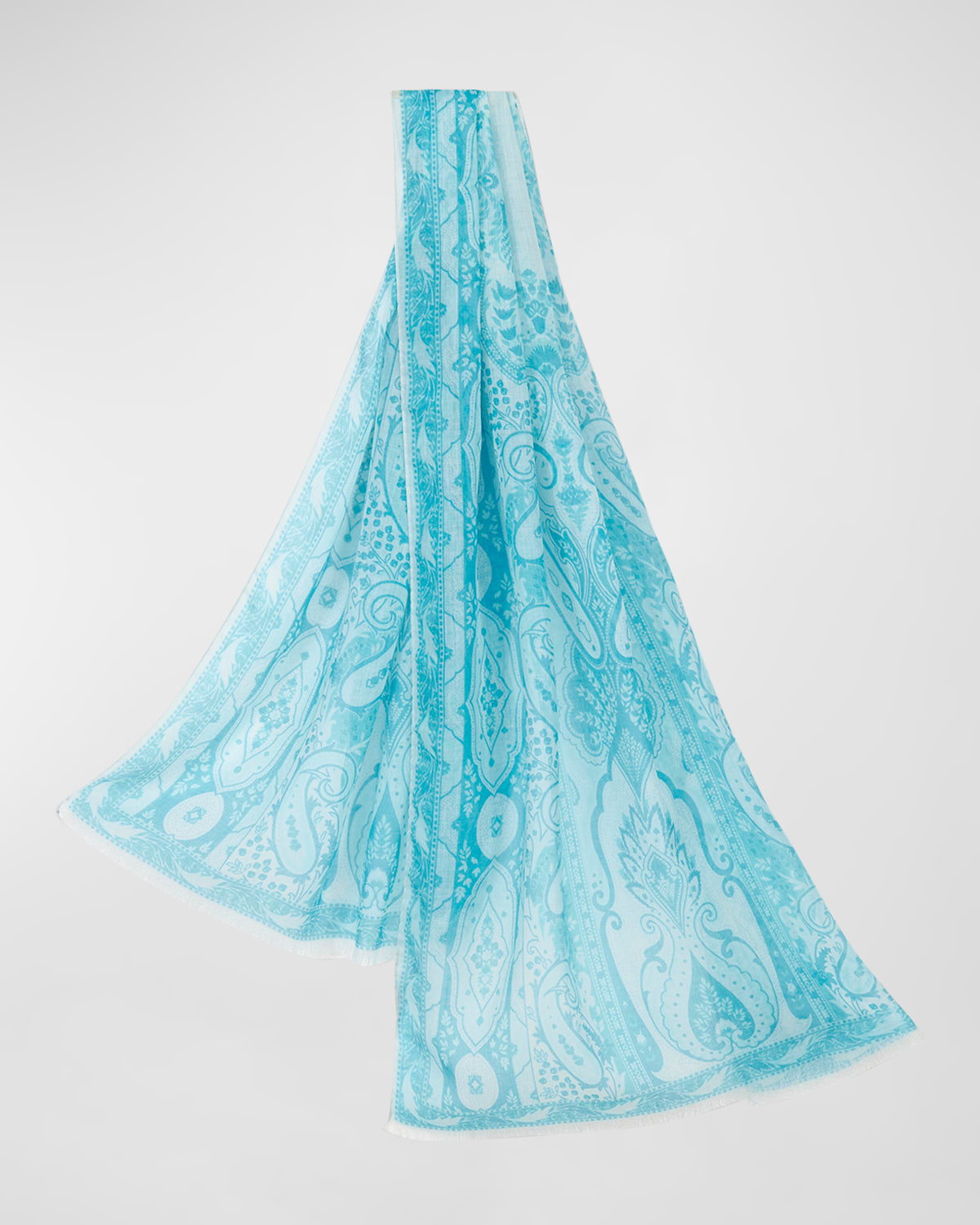 スカーフ Etro Printed silk scarf Light blue Etro Paisley Print Silk Scarf | Nordstrom