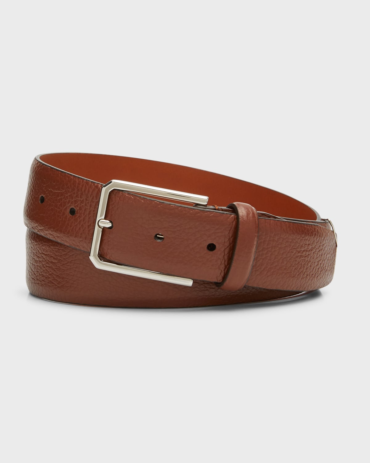 Men's Grained Leather Belt