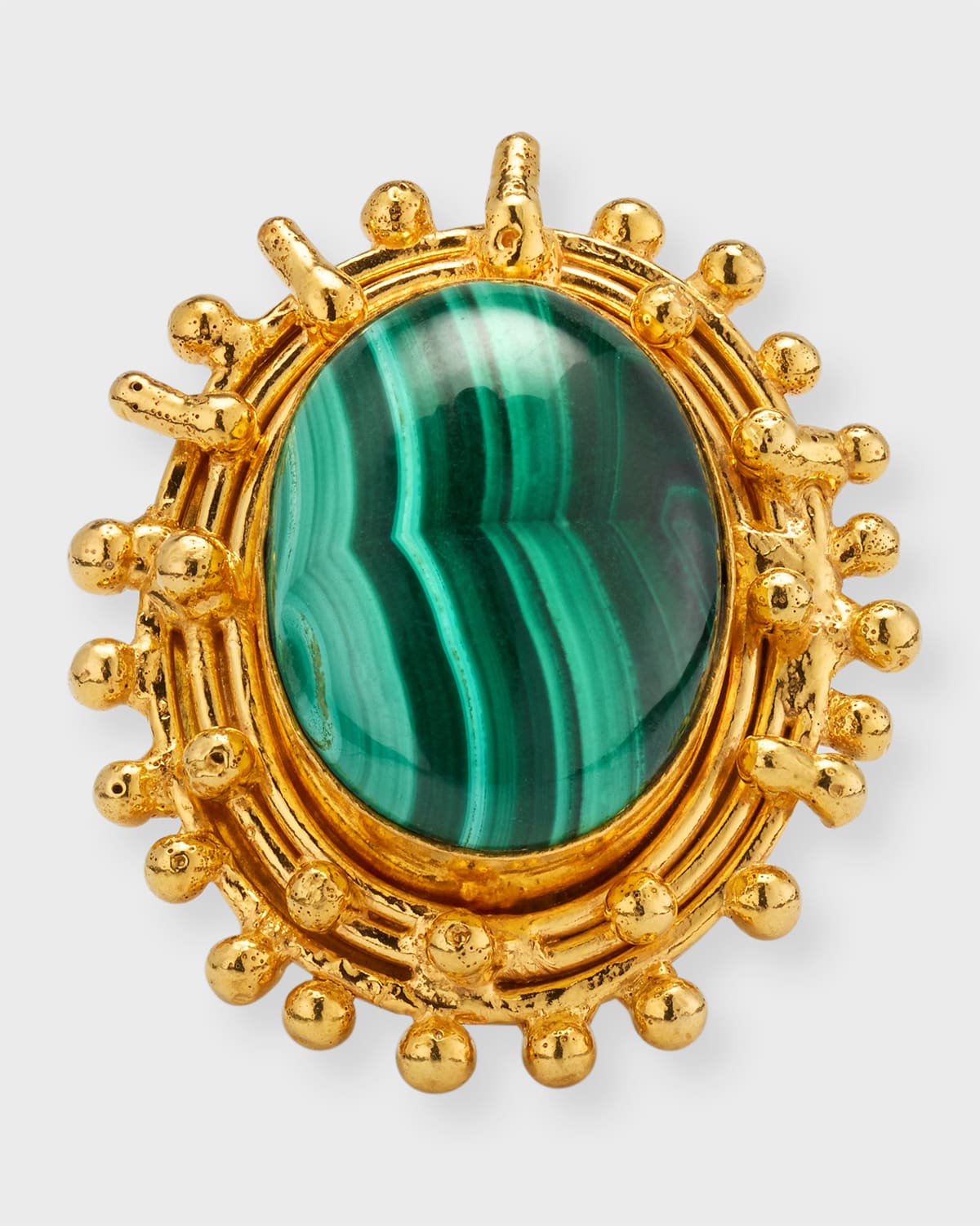 Stonedots Malachite Ring