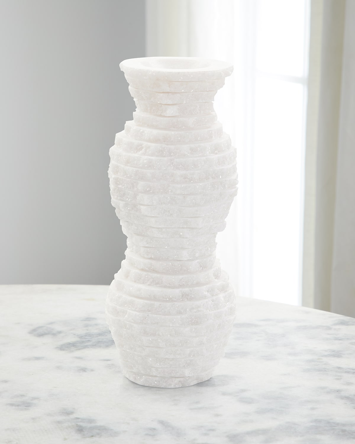 Hourglass Marble Vase
