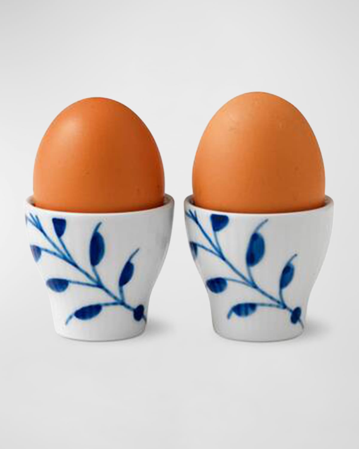 Blue Fluted Mega Egg Cups, Set of 2