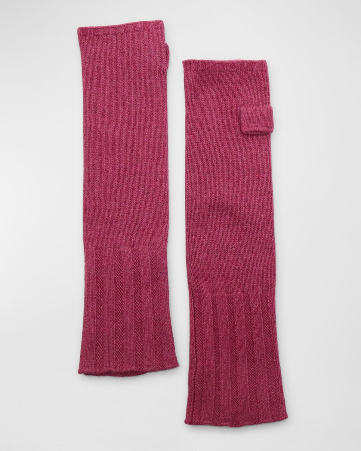 Portolano Long Cashmere Fingerless Gloves In Flamingo