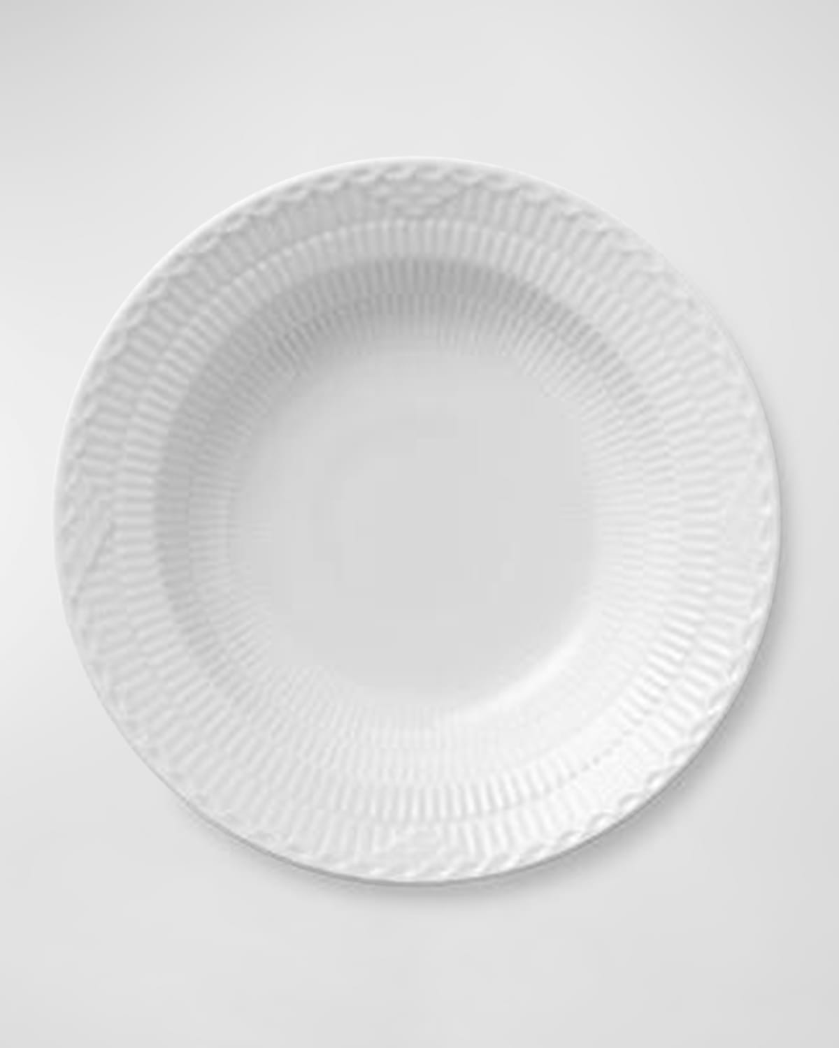 Royal Copenhagen White Fluted Half Lace Soup Plate