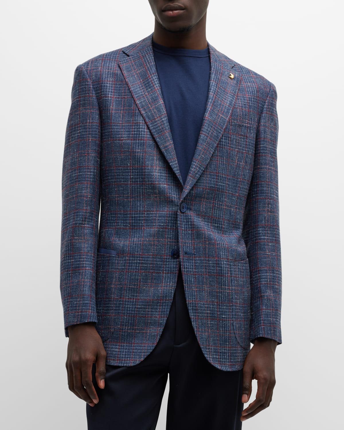 Men's Plaid Wool-Blend Sport Coat