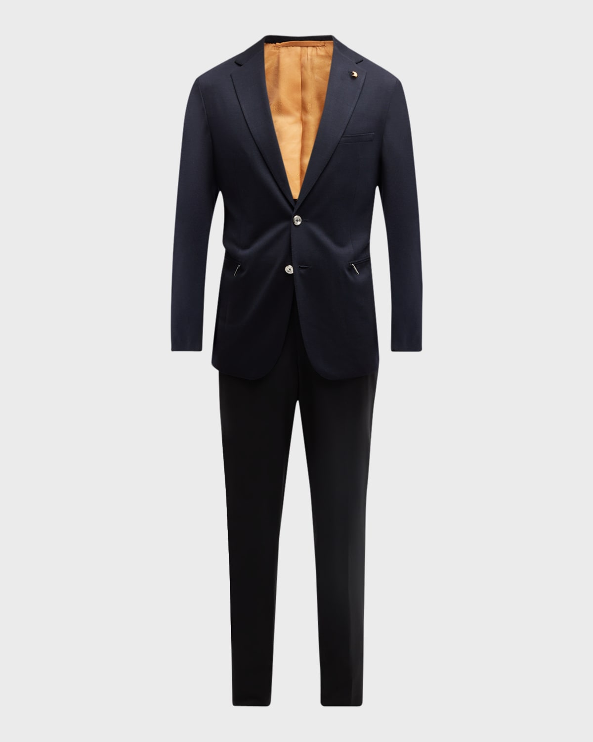 Men's Solid Wool Travel Suit