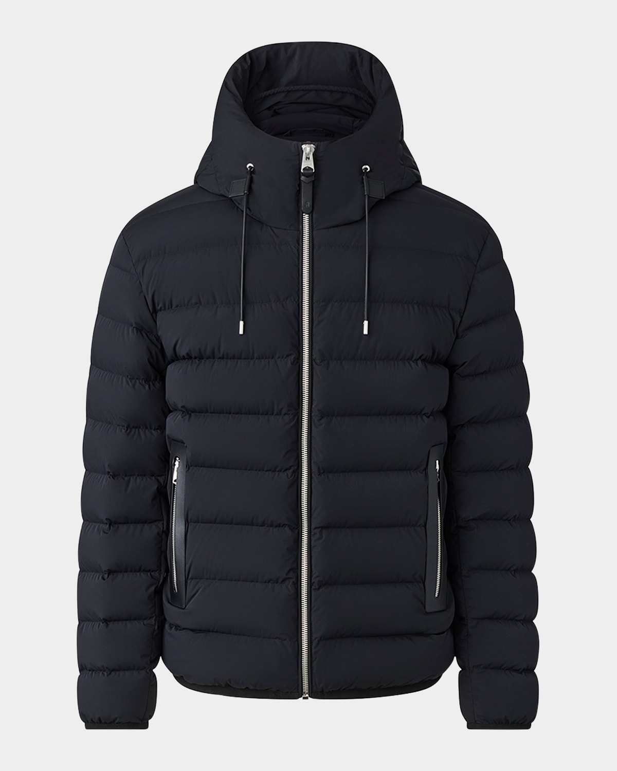 Shop Mackage Men's Jack Hooded Down Coat In Black