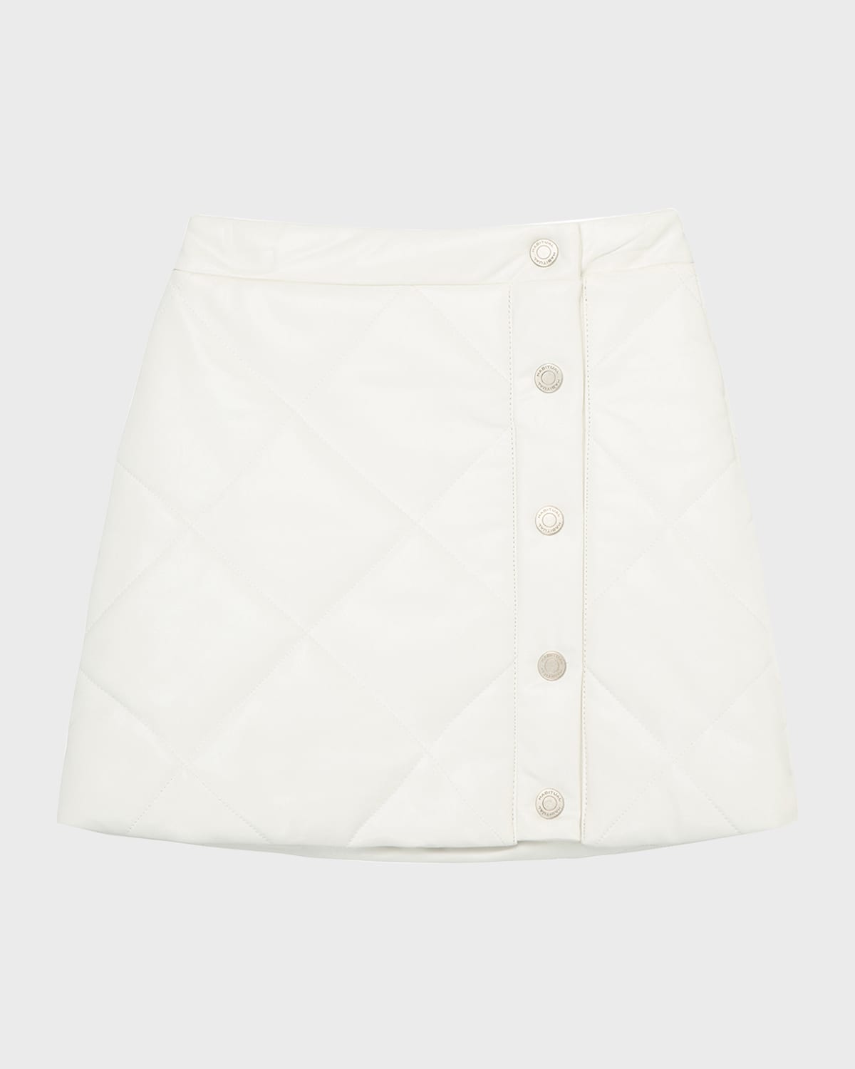 Girl's Pleather Quilted Skirt, Size 7-14