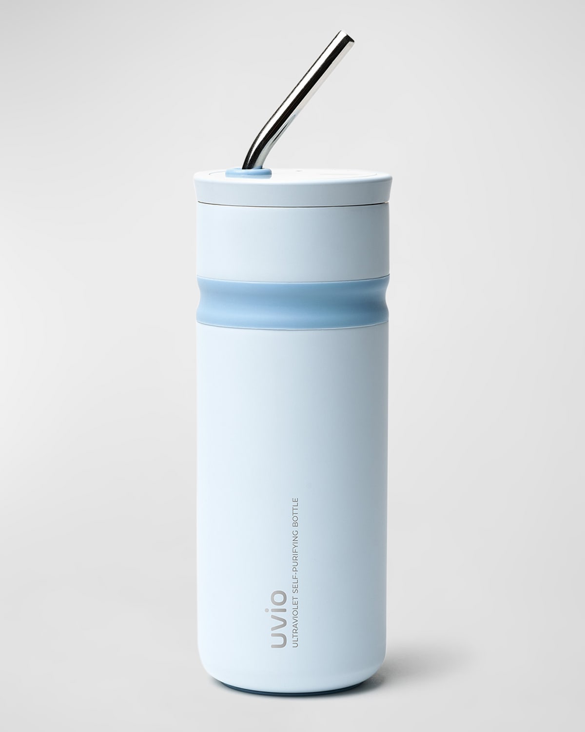 Ohom Self-purifying Straw Water Bottle In Polar Blue