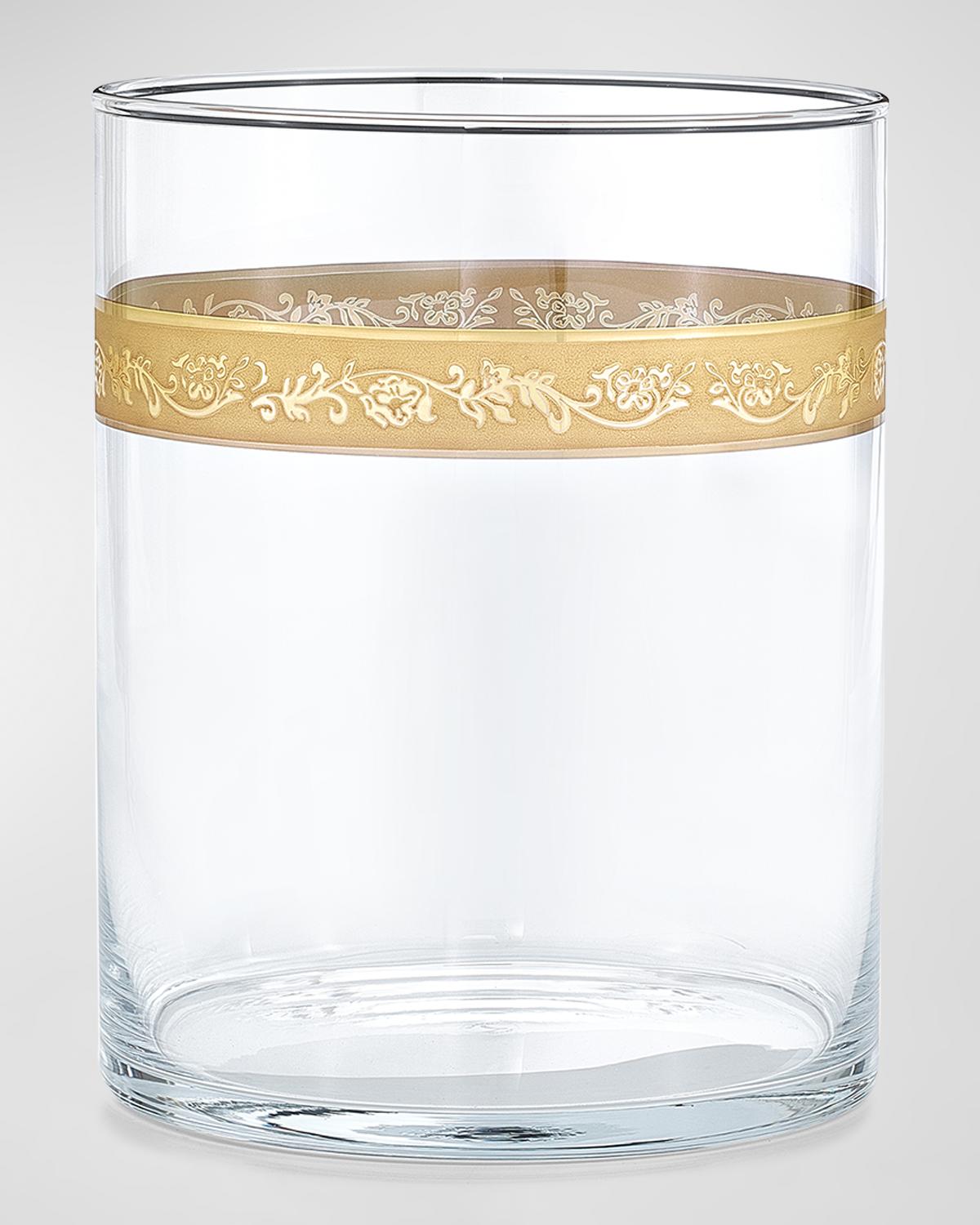 Labrazel Bellino Gold Wastebasket In Clear/gold