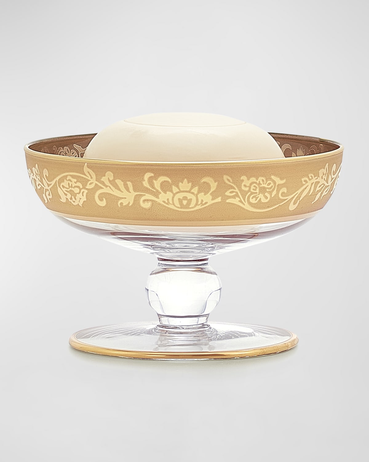 Labrazel Bellino Glass Soap Dish In Clear/gold