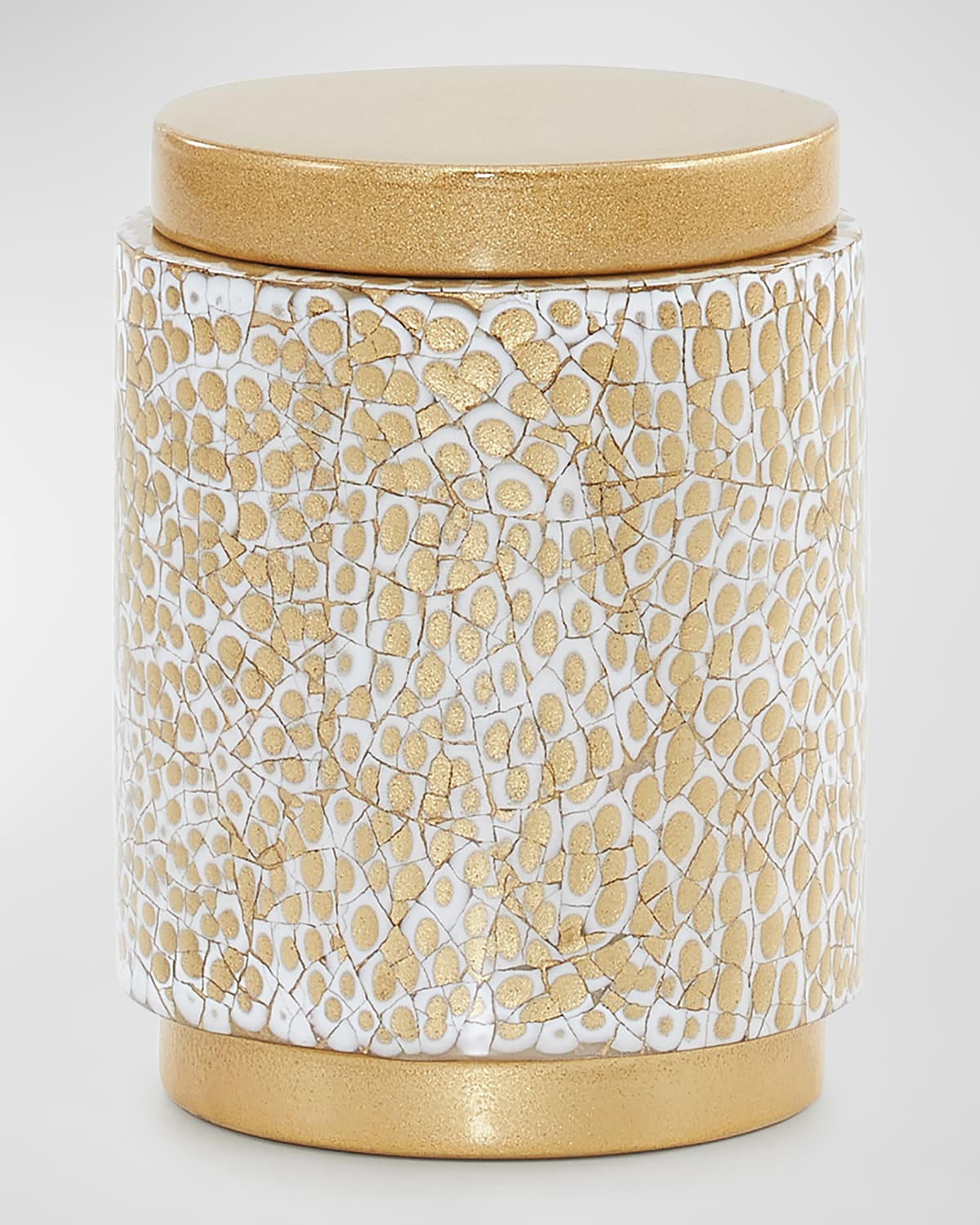 Labrazel Ovate Eggshell Canister In Gold