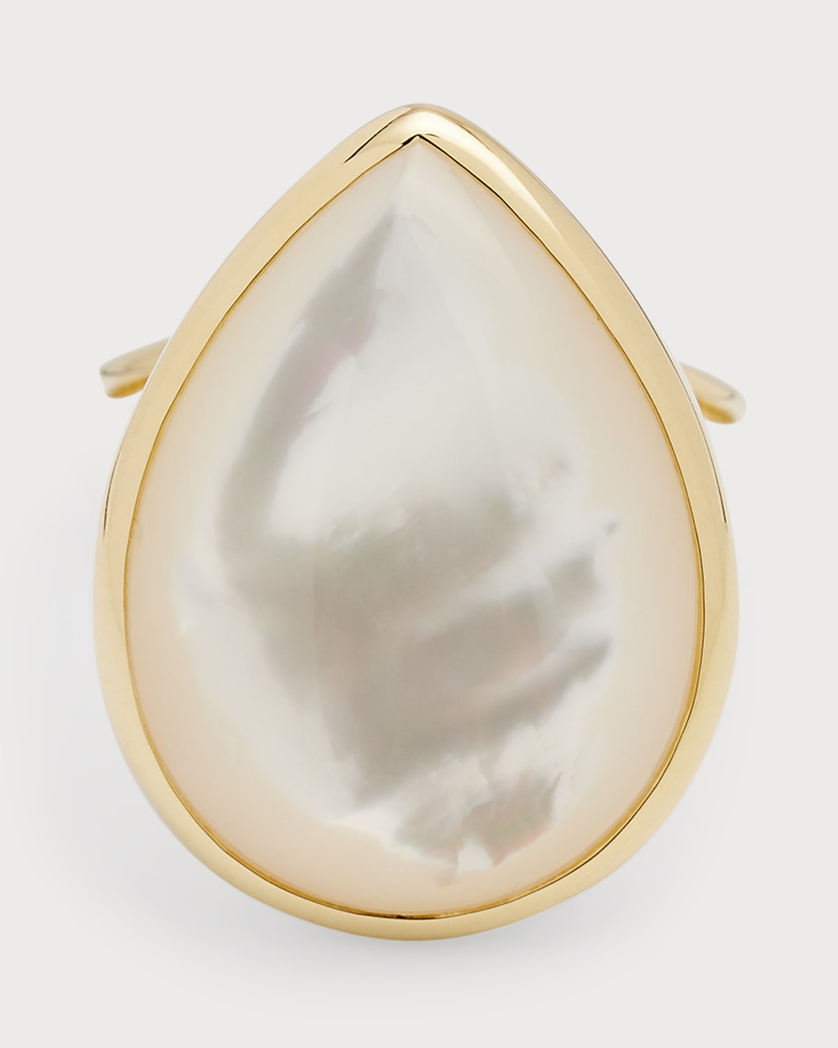 Shop Ippolita 18k Polished Rock Candy Medium Teardrop Ring In Mother Of Pearl