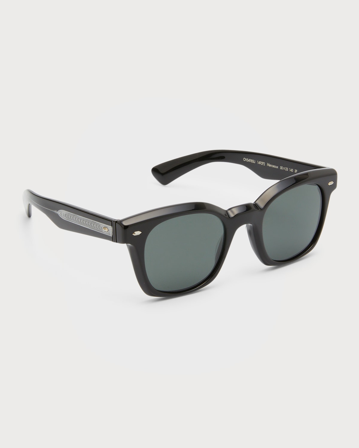 Oliver Peoples Men's The Merceaux Polarized Square Sunglasses In Black