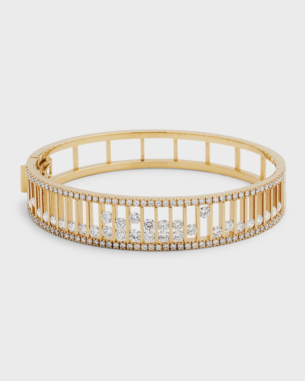 18k Gold Diamond Bangle Bracelet