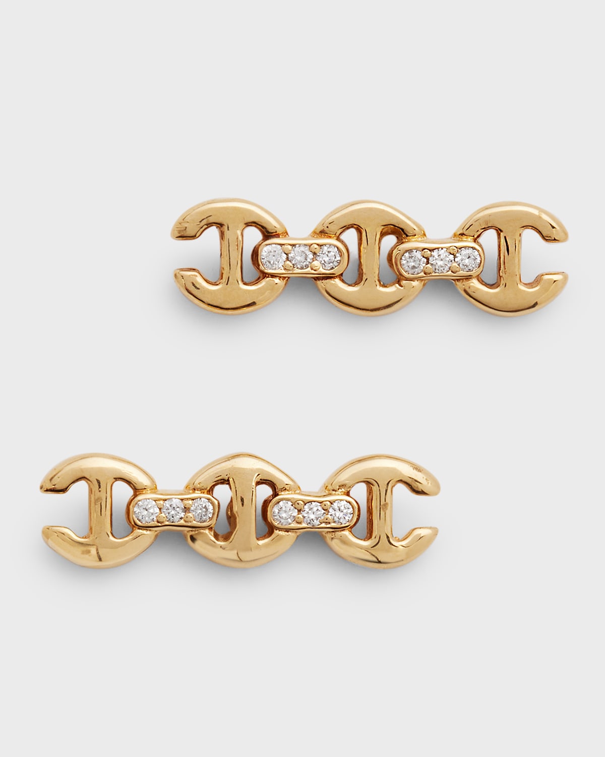Hoorsenbuhs 18k Gold Klaasp Stud Earrings With Diamonds