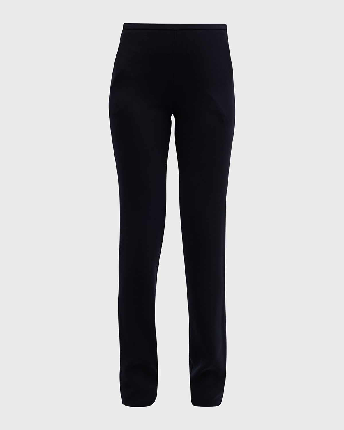 Emporio Armani Straight-leg Stretch Trousers In Navy