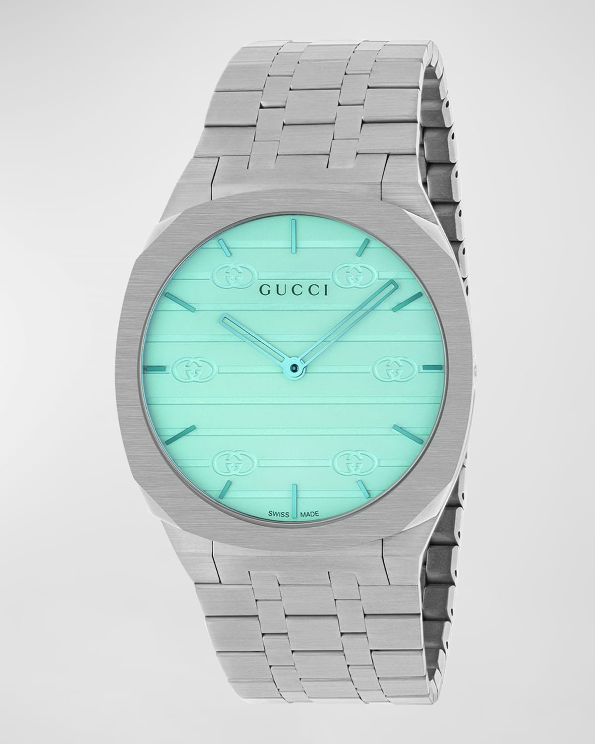 Shop Gucci Men's 25h Stainless Steel Bracelet Watch, 38mm In Multi