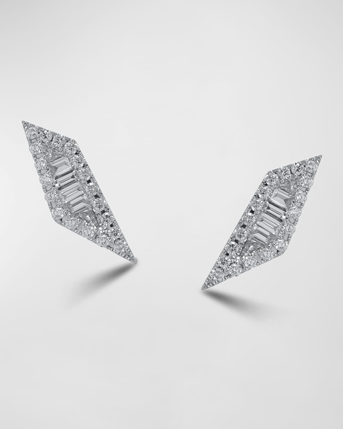 Kavant & Sharart 18K White Gold Diamond-Shaped Earrings