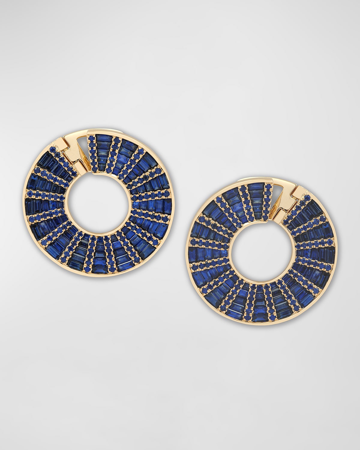18K Gold and Sapphire Earrings