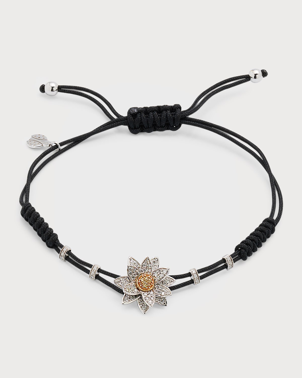 Diamond and Sapphire Lotus Flower Bracelet