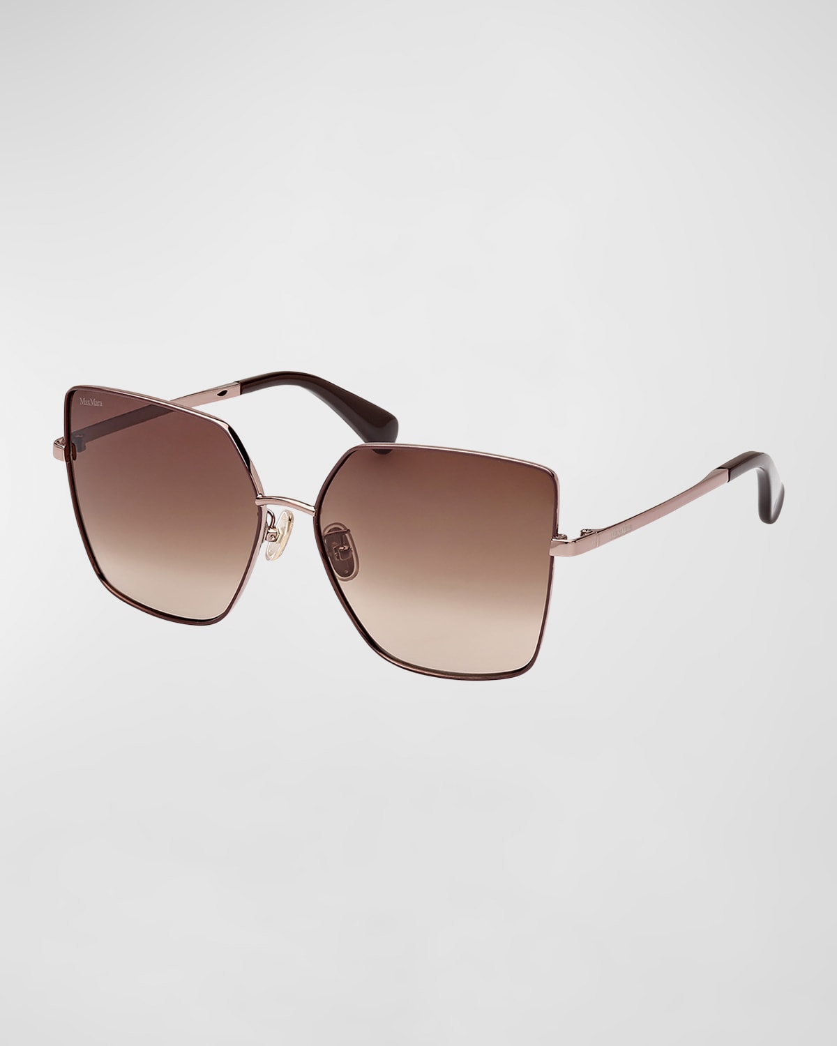 Max Mara Natalia 60mm Butterfly Sunglasses In Shiny Rose Brown