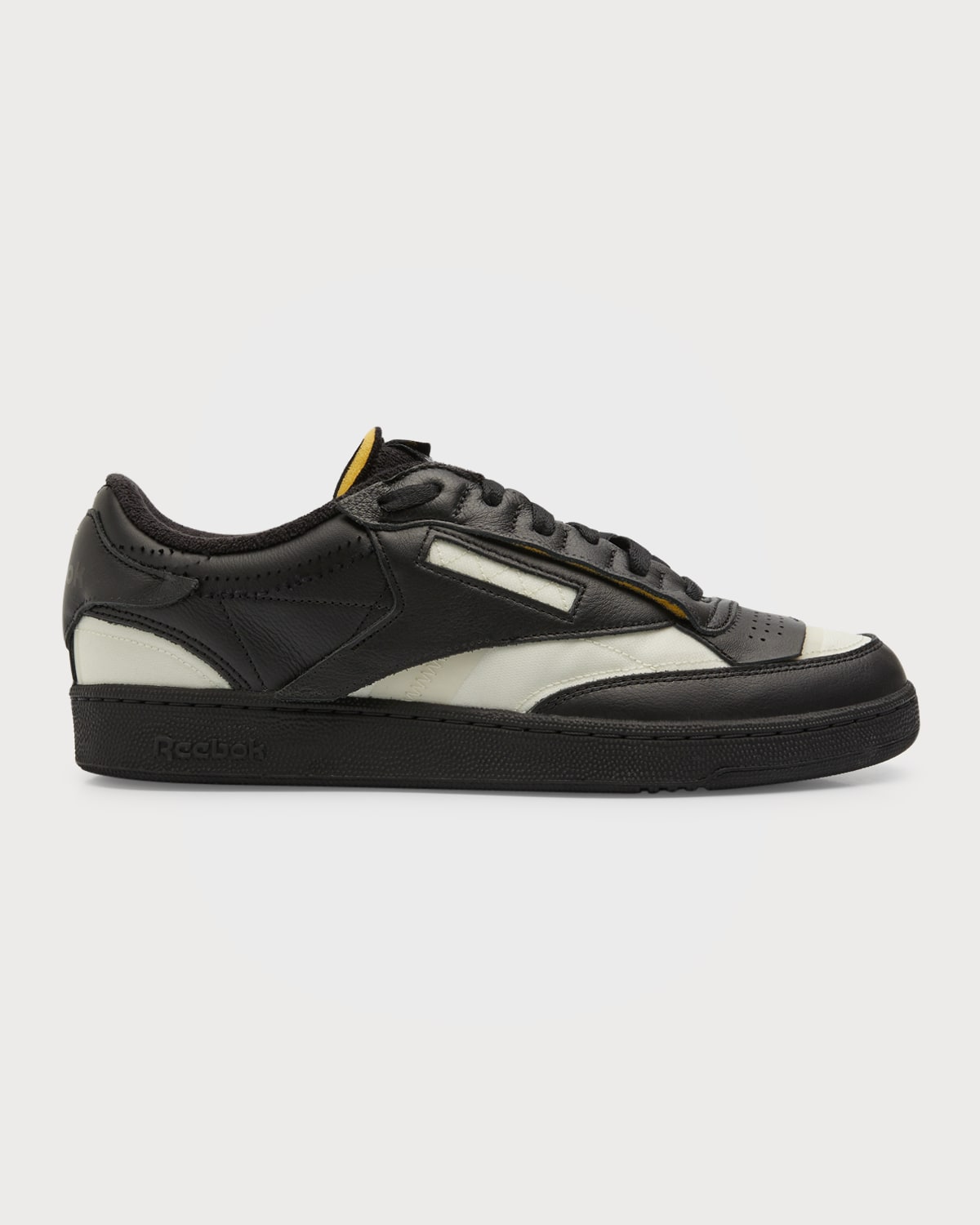 Maison Margiela X Reebok Men's Club C Bicolor Leather Low-top Trainers In White