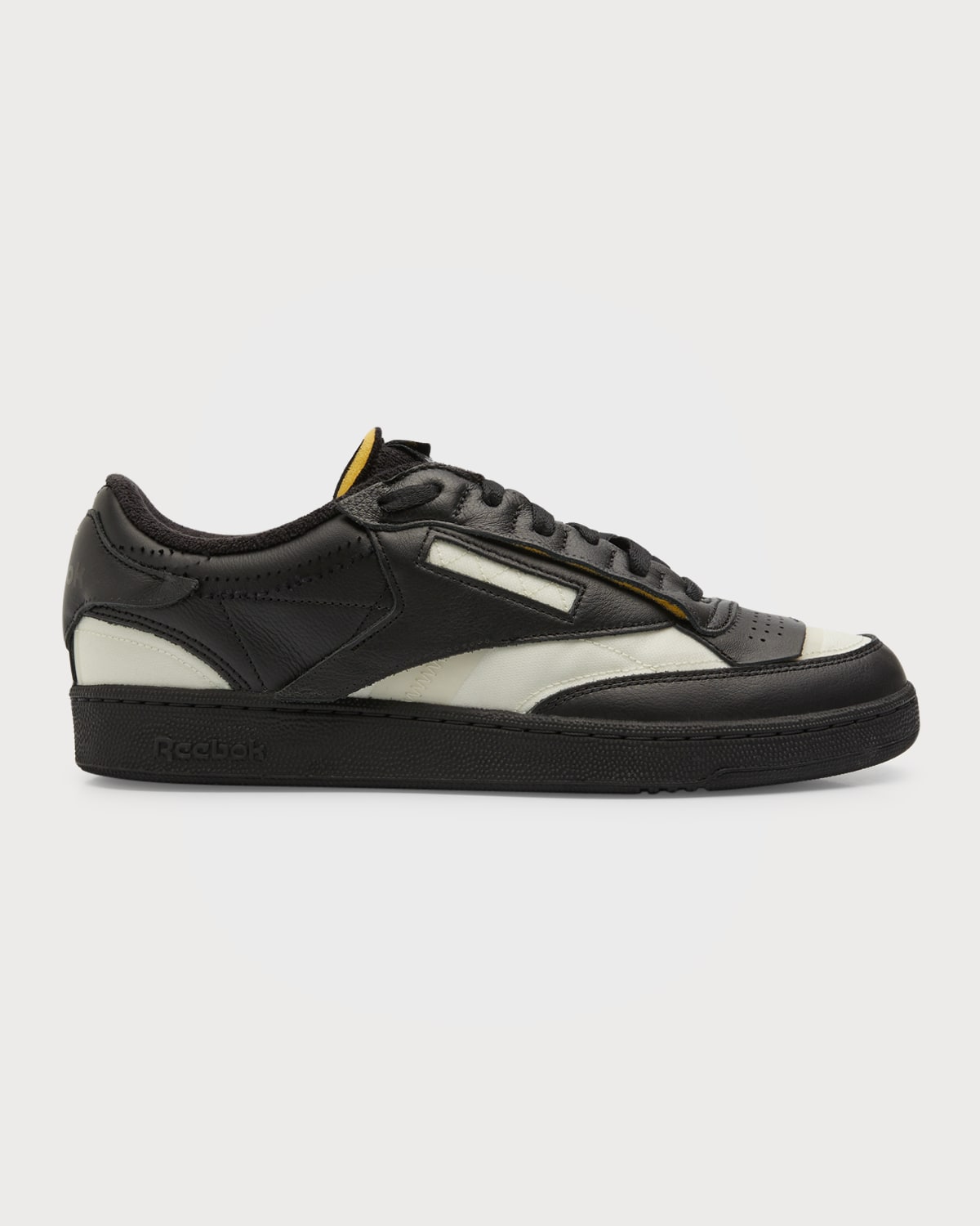 Maison Margiela Project 0 Cl Memory Of V2 Shell-trimmed Leather Sneakers In Black
