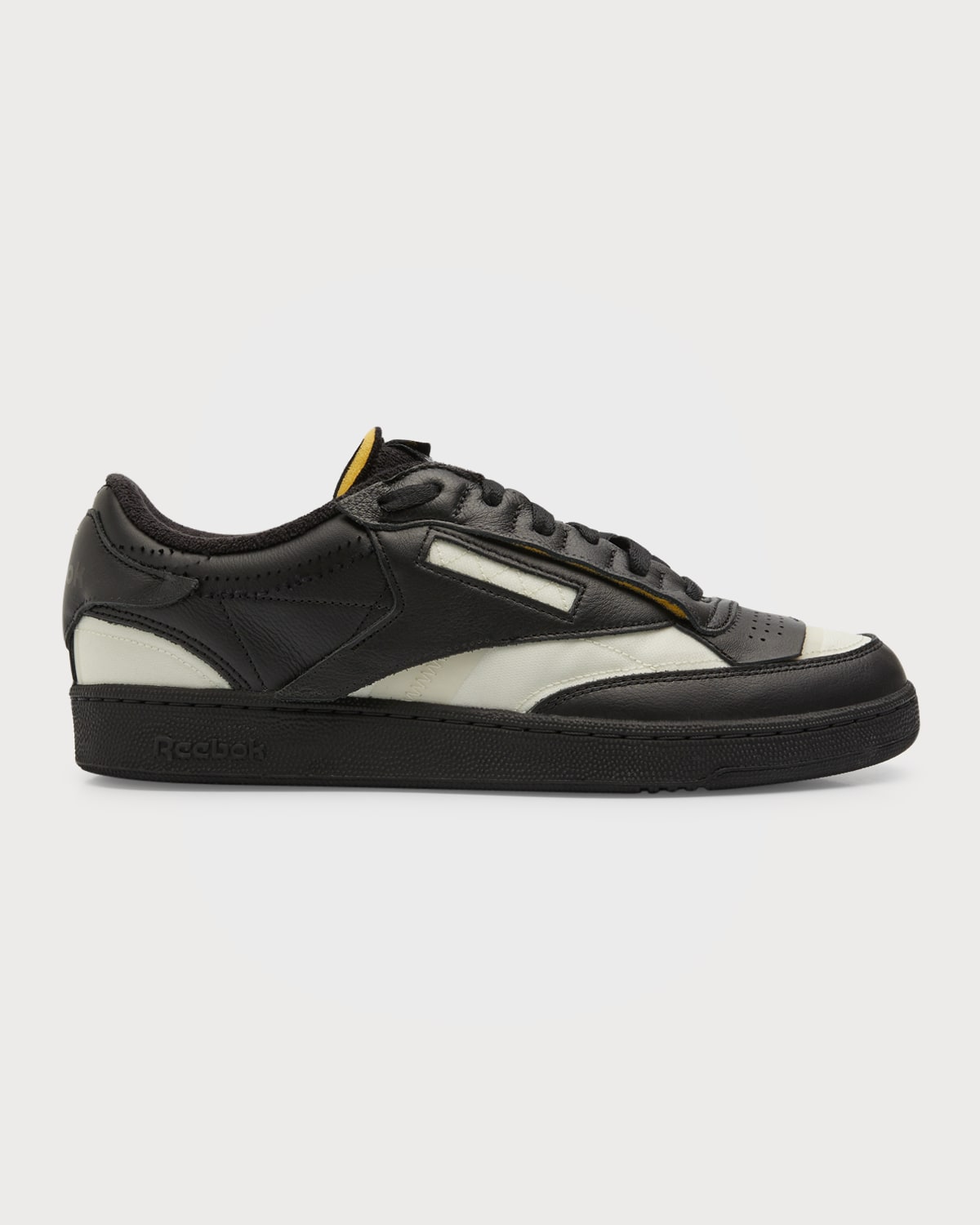 Maison Margiela X Reebok Men's Club C Bicolor Leather Low-top Sneakers In White