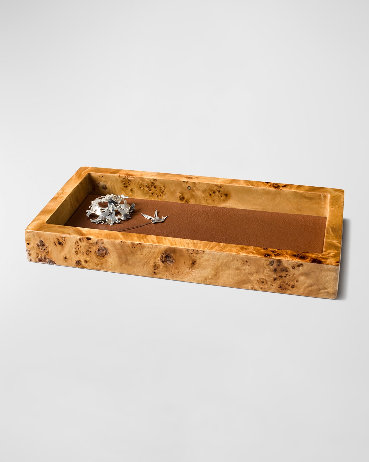 Ladorada Burl Veneer Trinket Tray In Burl