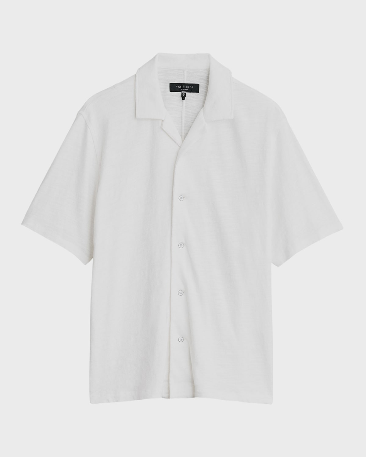 Rag & Bone Men's Flame Avery Camp Shirt In White