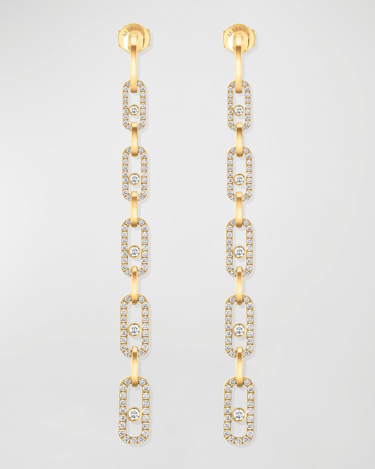 Messika Move Uno 18K Yellow Gold Multi-Diamond Pendant Earrings