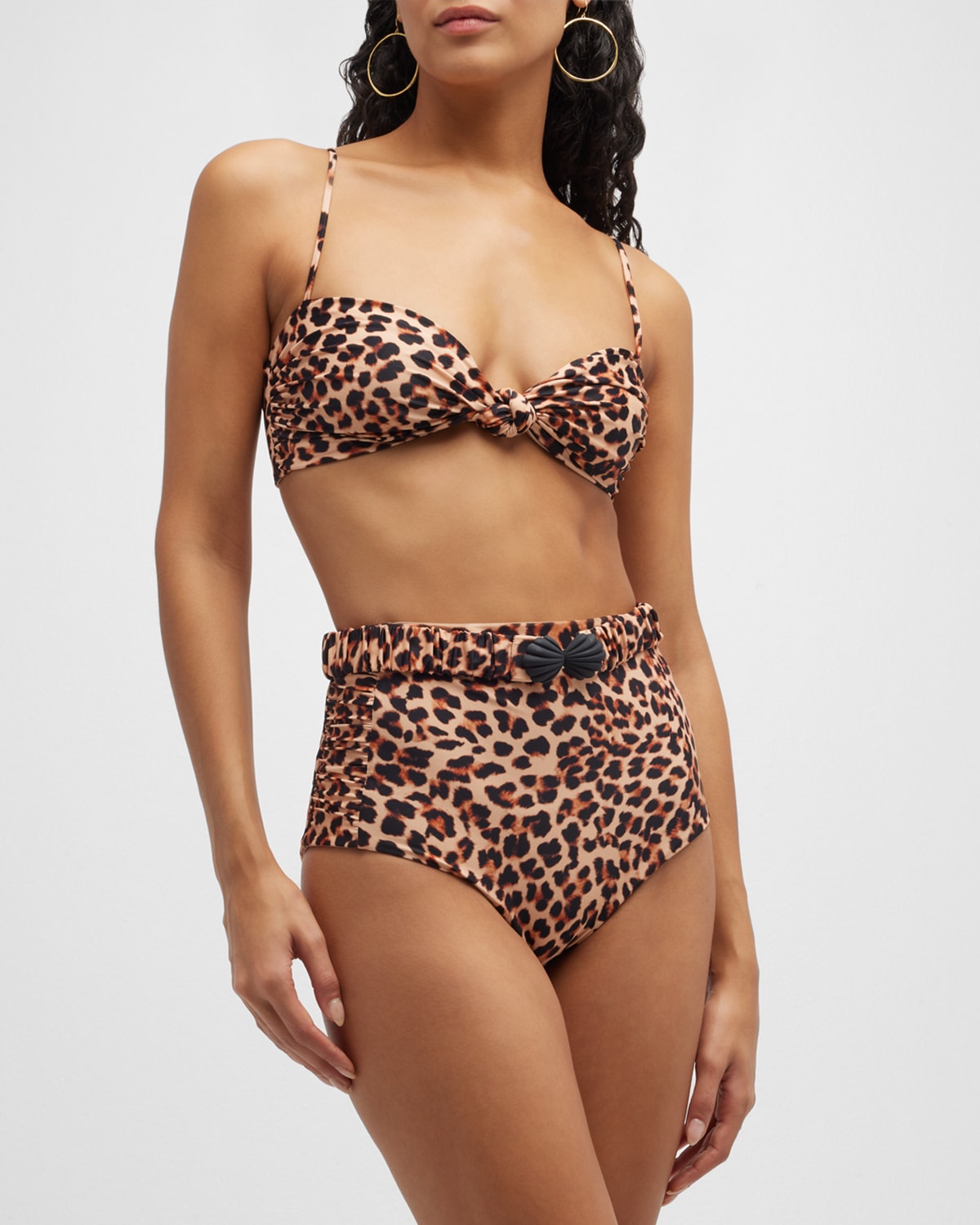 Johanna Ortiz Uganda Leopard Belted Bikini Bottom In Leopard