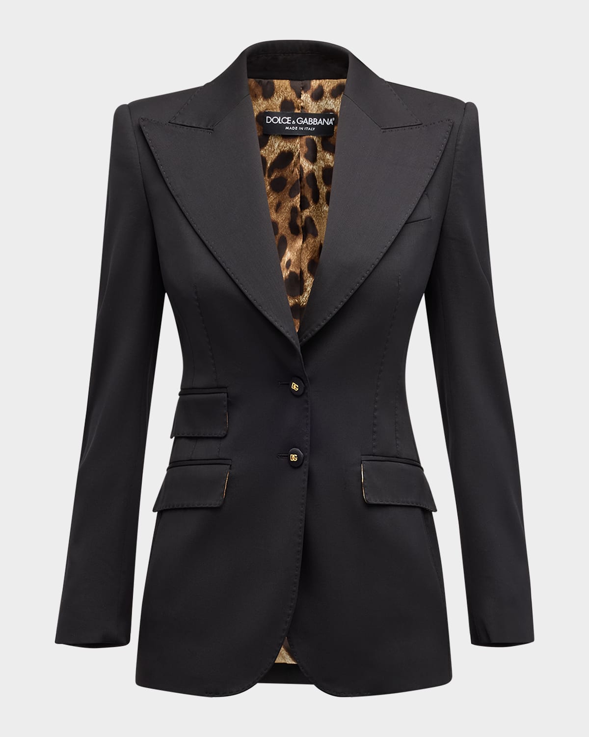 Dolce & Gabbana Dolce&gabbana Turlington Stretch Wool Blazer In Black