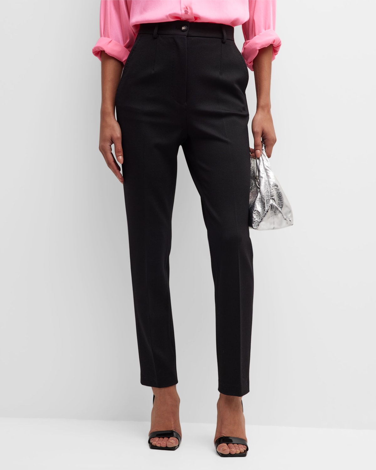 Shop Dolce & Gabbana Straight-leg Pants In Black