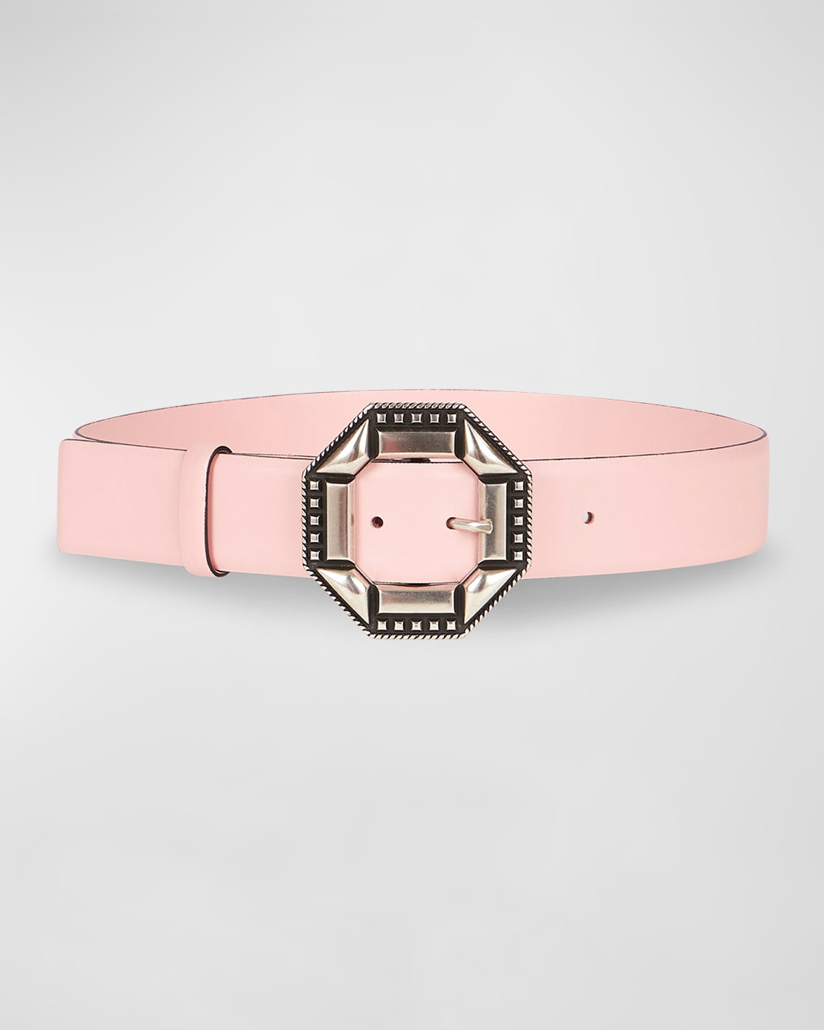Etro Buckled Leather Belt In Rosa