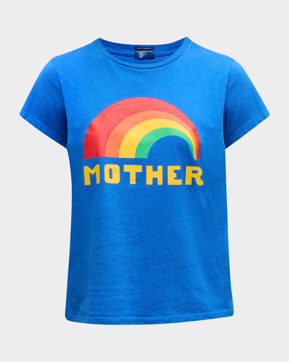 Mother The Boxy Goodie Goodie Crewneck Tee In  Rainbow Rr